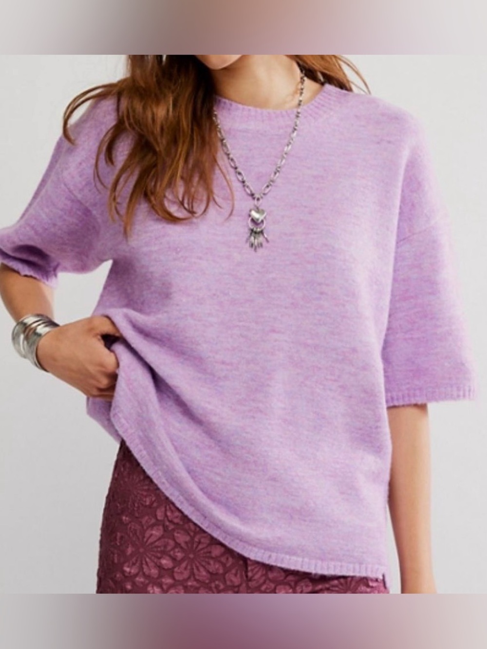 Free People Margot short sleeve sweater